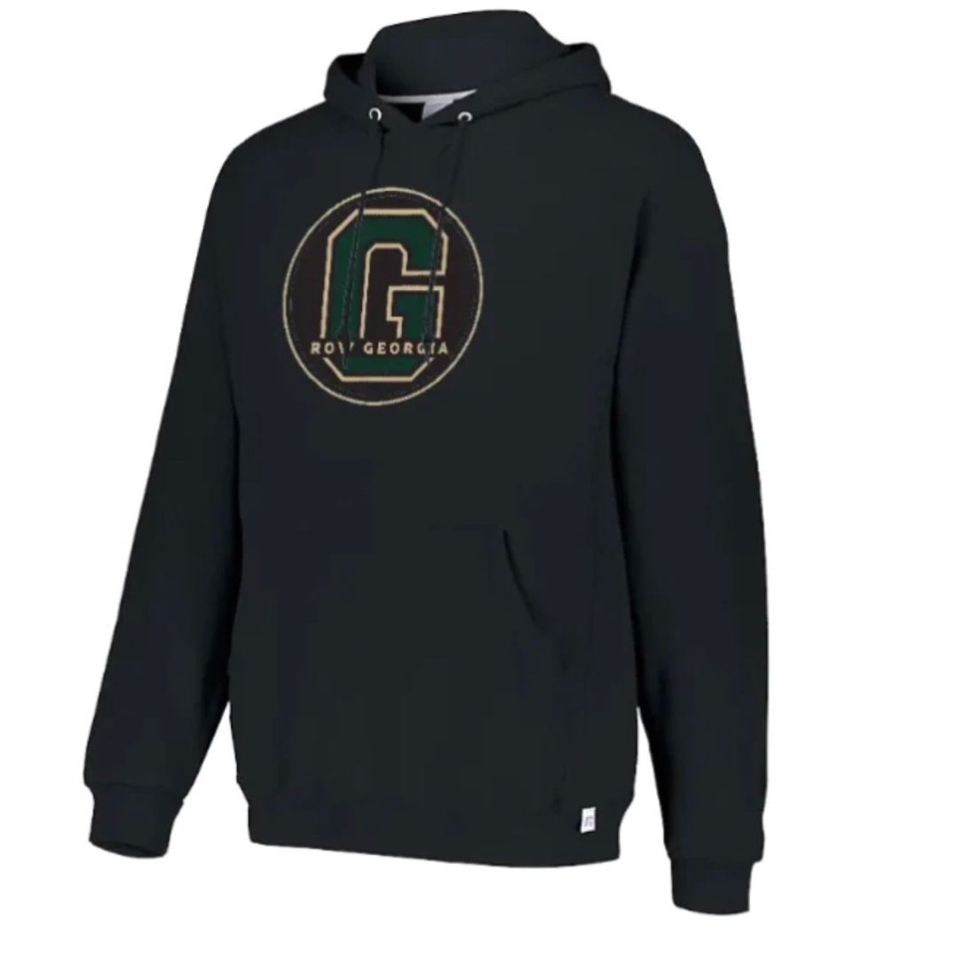 Most popular item! Perfect for those chilly starts to the day. Solid color with the official Row Georgia logo.Russell Athletic brand.  Feedback is that sizing runs a little smaller, so consider ordering a size up.  Available in black or grey. 