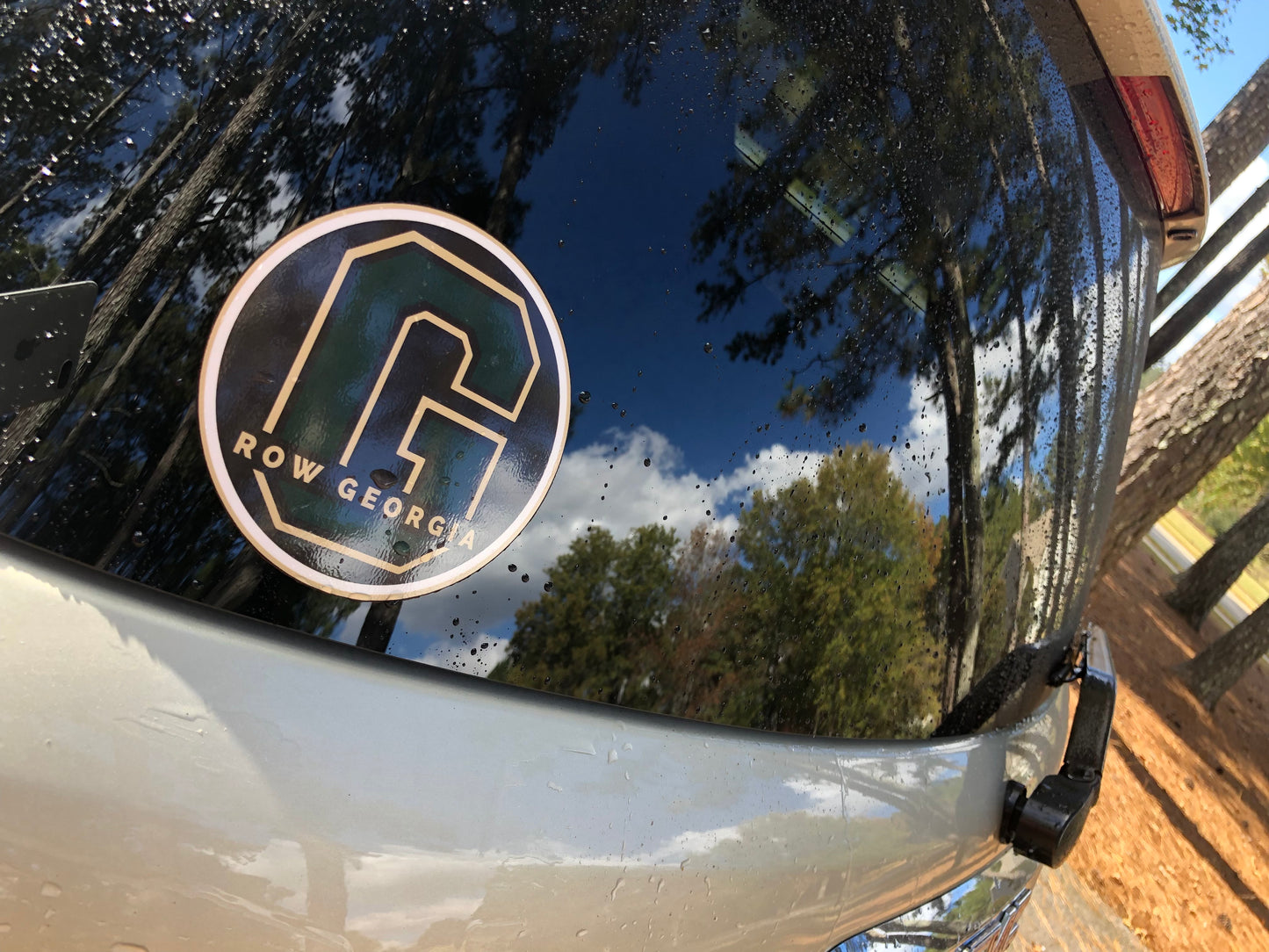 A beautiful and high-quality Row Georgia decal. Display on your car, water-bottle, computer...or just about anything!   Three sizes as shown. 